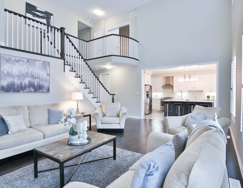 Bright living room in a new home